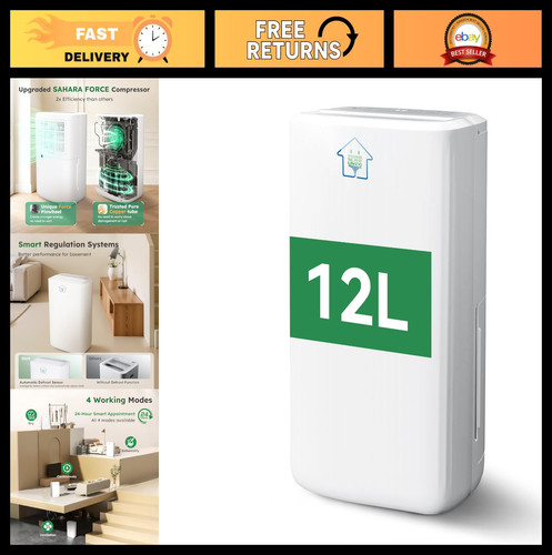 12l day home dehumidifier with - 12l/day,